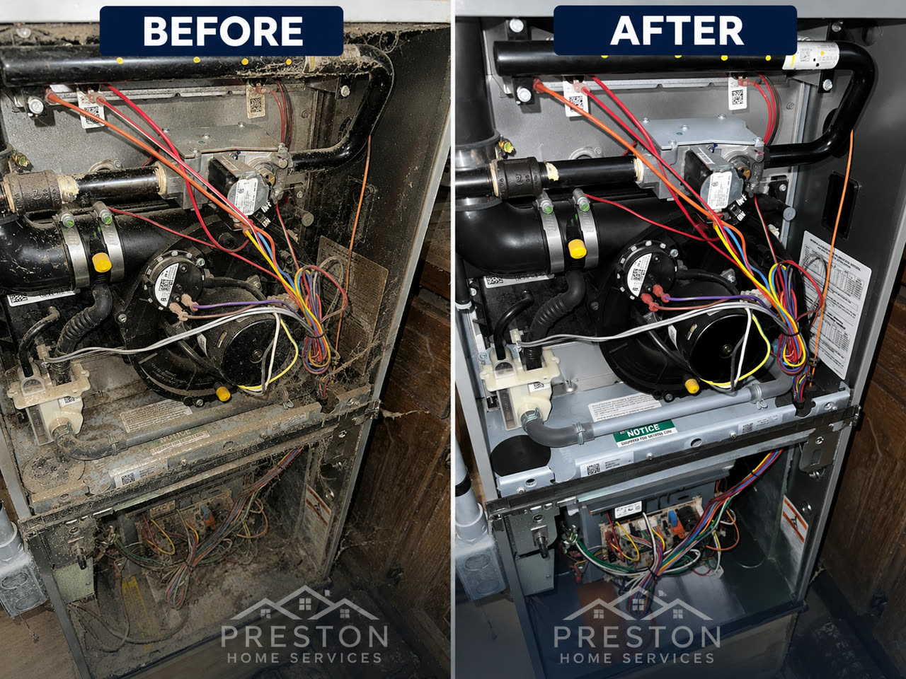 Air Duct Cleaning before and after 3