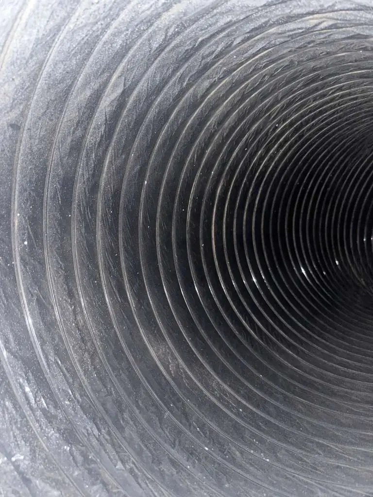 Air duct after professional cleaning — Dallas Fort Worth TX