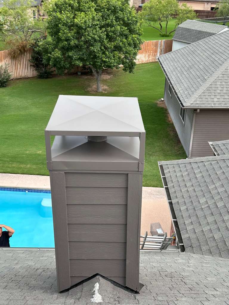 New siding chimney and new cap Garland TX
