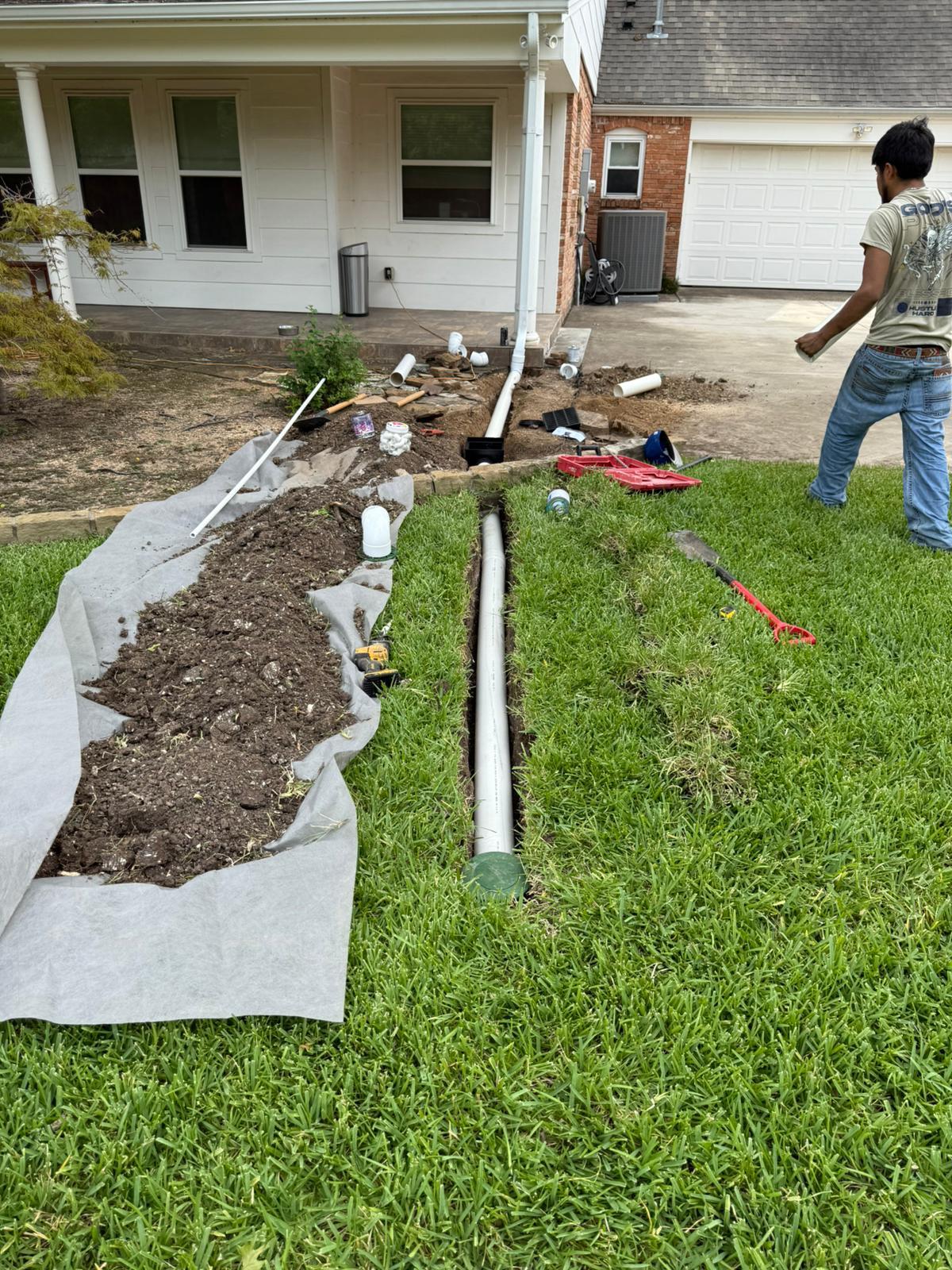 Foundation drainage system Frisco TX
