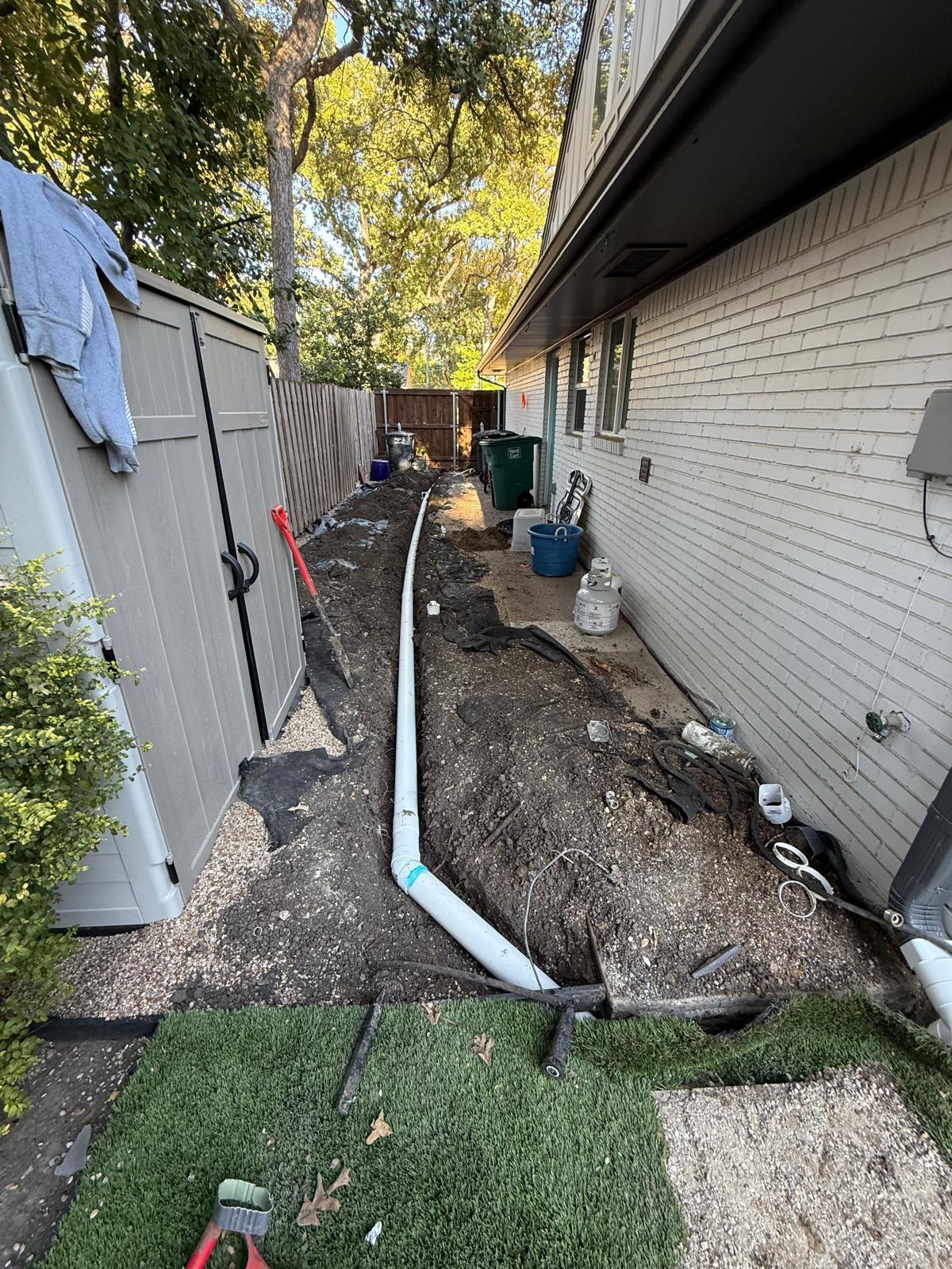 PVC drainage installation Allen TX