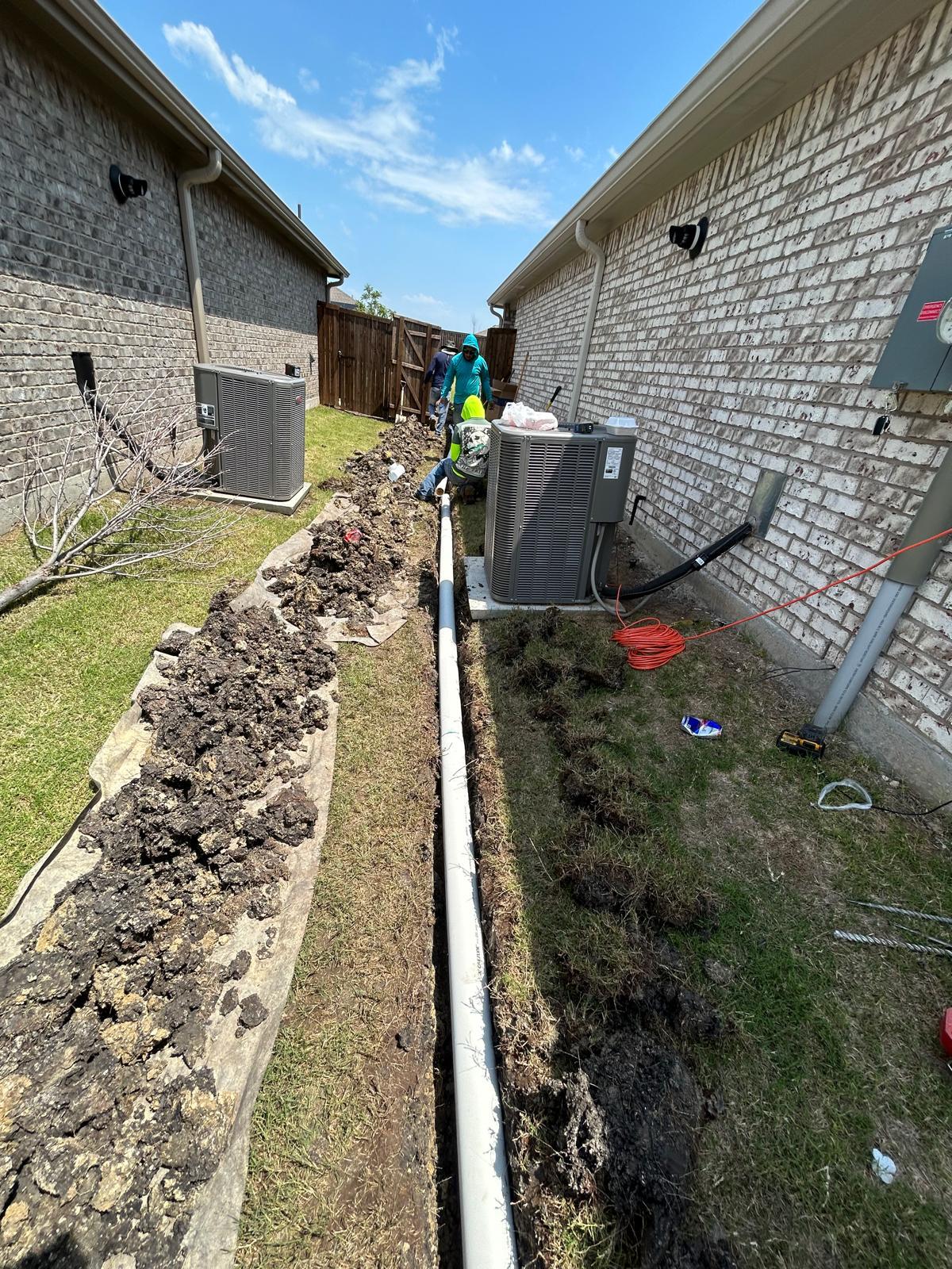 Yard drainage solution McKinney TX