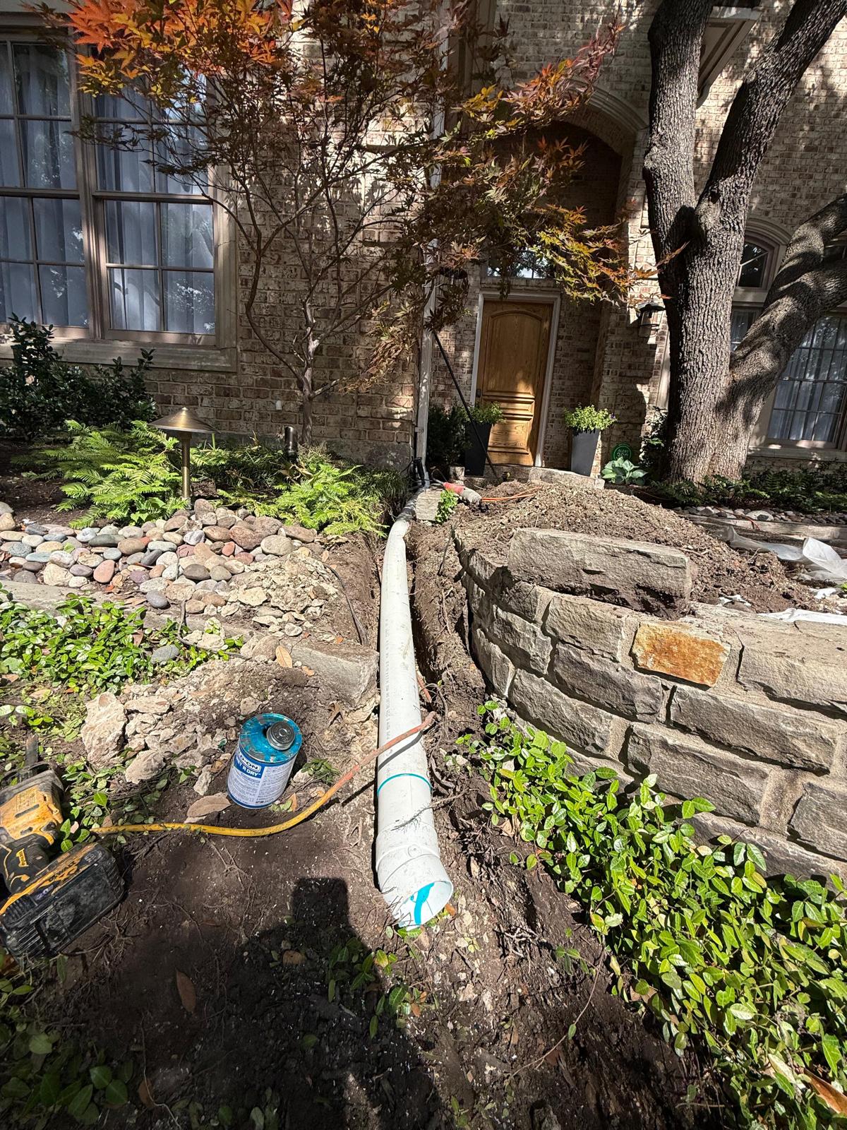 Drainage trench work Frisco TX