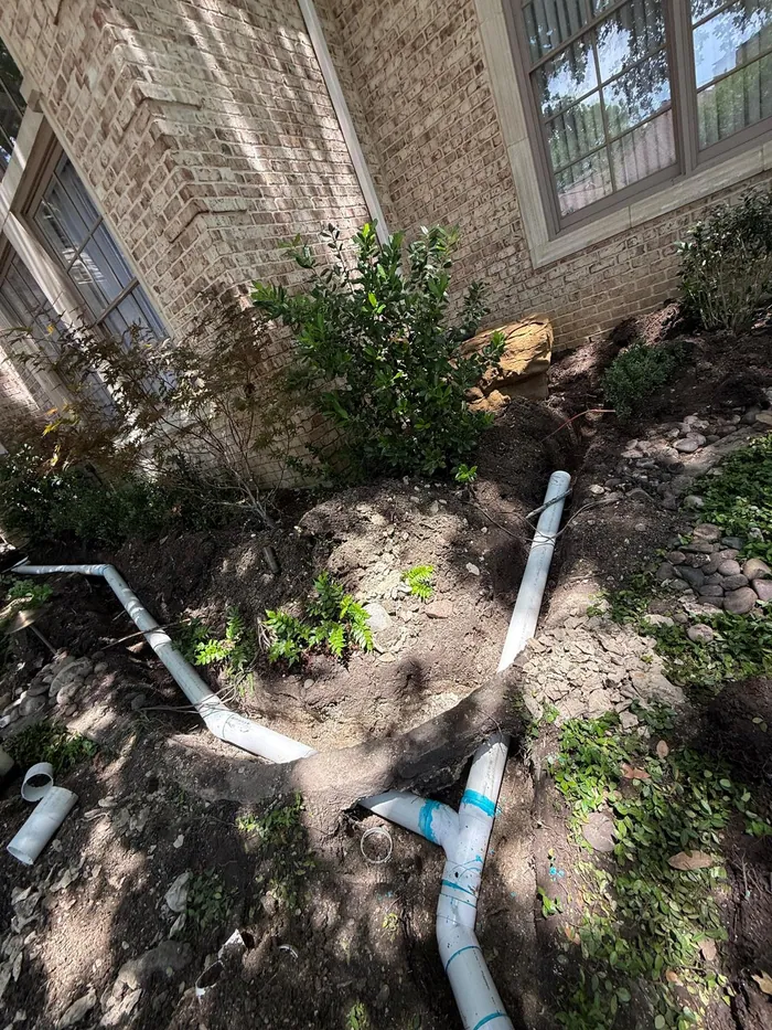 Side yard drainage Lewisville TX